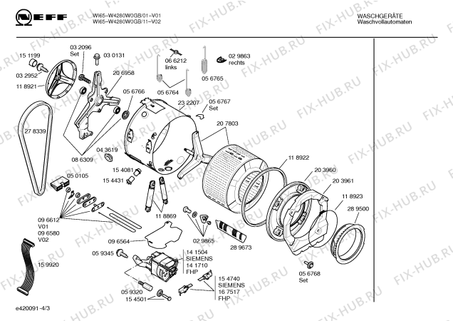 Схема №3 W4280W0EU WI65 с изображением Ручка для стиралки Bosch 00262215