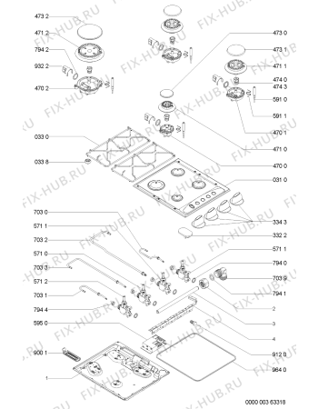 Схема №1 AKM223/IX с изображением Втулка для плиты (духовки) Whirlpool 481244039402