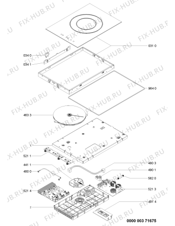 Схема №1 ACM 711/NE с изображением Керамическая поверхность для плиты (духовки) Whirlpool 480121101125