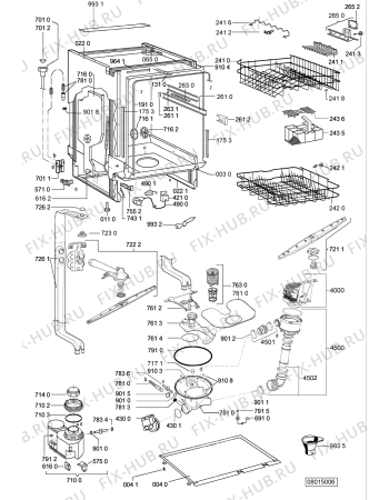 Схема №1 ADG 7555 с изображением Обшивка для посудомойки Whirlpool 481245373516