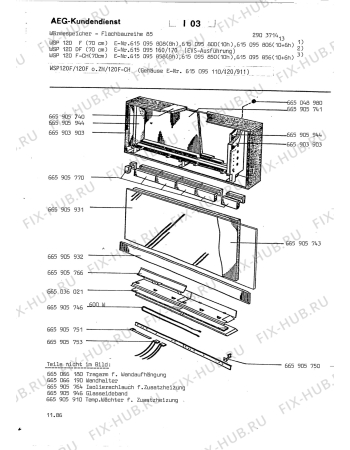 Взрыв-схема комплектующей Aeg WSP80DF 70CM - Схема узла Section0