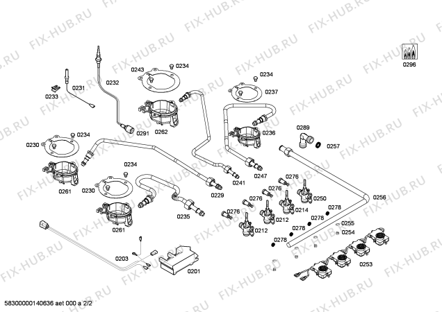 Взрыв-схема плиты (духовки) Bosch PCP615B90V 4G BO60F IH5 - Схема узла 02