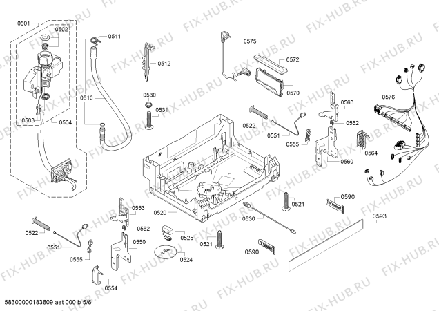 Взрыв-схема посудомоечной машины Siemens SN46P580EU - Схема узла 05