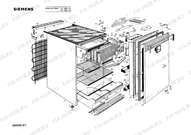 Схема №2 KH1401 с изображением Вентиляционная решетка для холодильника Siemens 00104397