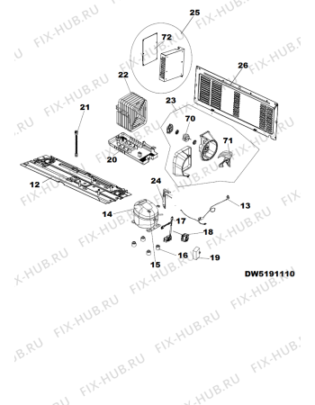 Схема №1 NMTZD822FWD (F083674) с изображением Всякое для холодильной камеры Indesit C00296790