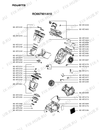 Схема №1 RO667901/410 с изображением Микрофильтр для электропылесоса Rowenta RS-RT3478
