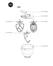 Схема №1 6699 с изображением Крышка чаши для электрокомбайна Seb FS-3072016695