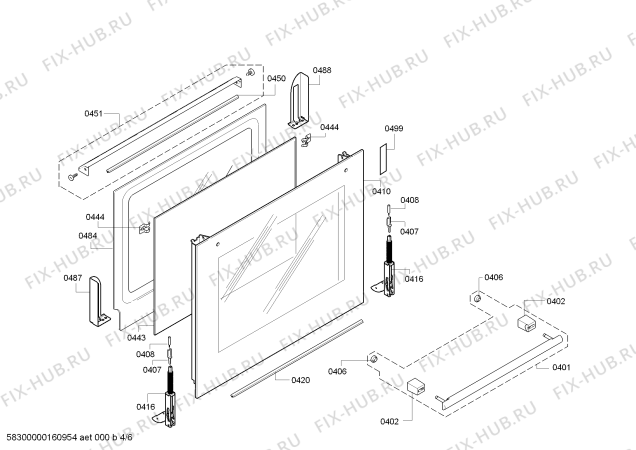 Схема №4 HE73BD540 с изображением Панель управления для плиты (духовки) Siemens 00700571