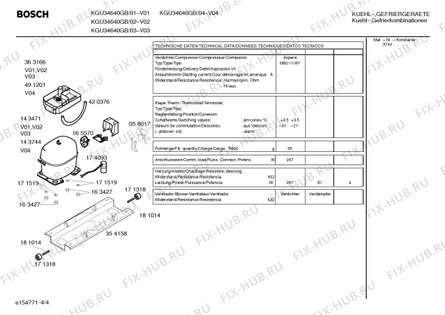 Взрыв-схема холодильника Bosch KGU34640GB Bosch classiXX frost free - Схема узла 04