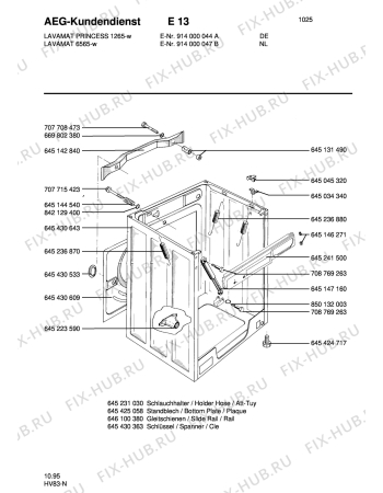 Взрыв-схема стиральной машины Aeg LAV6565 - Схема узла Housing 001