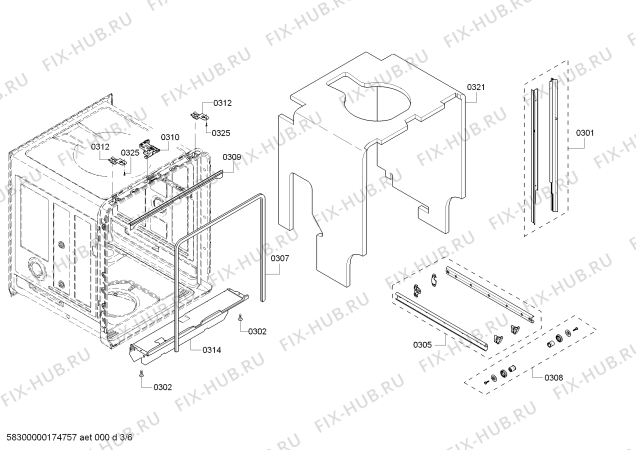 Взрыв-схема посудомоечной машины Kenmore S48KML12UC Kenmore - Схема узла 03