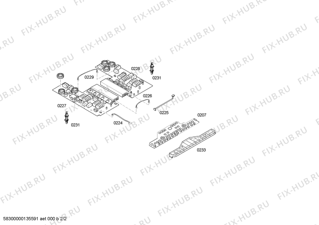 Взрыв-схема плиты (духовки) Siemens EH675ME21E SE.4I.60.TOP.X.FS.Top - Схема узла 02