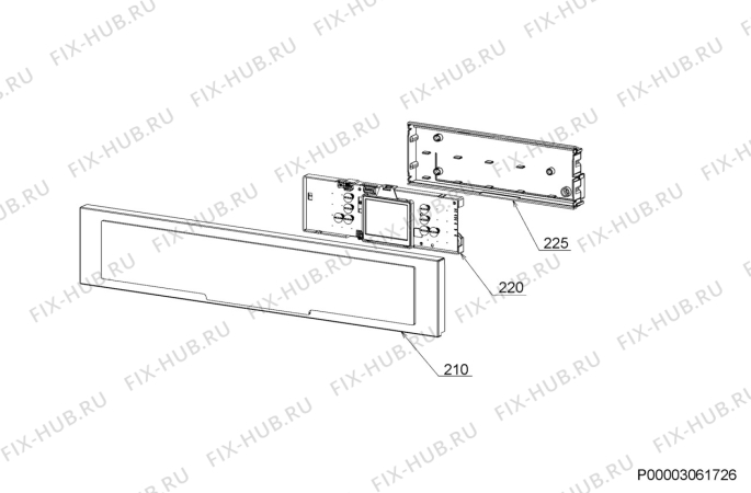 Взрыв-схема плиты (духовки) Electrolux EOC5941AOX - Схема узла Command panel 037