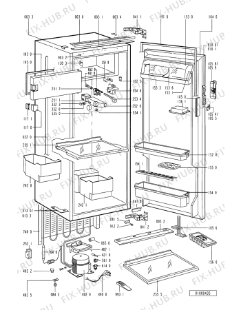 Схема №1 GK 9601 с изображением Дверь для холодильной камеры Whirlpool 481241878923