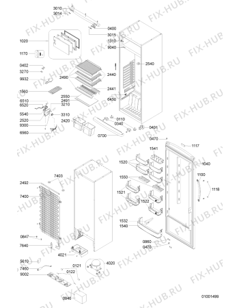 Схема №1 AM 400 с изображением Сосуд для холодильника Whirlpool 481245088278