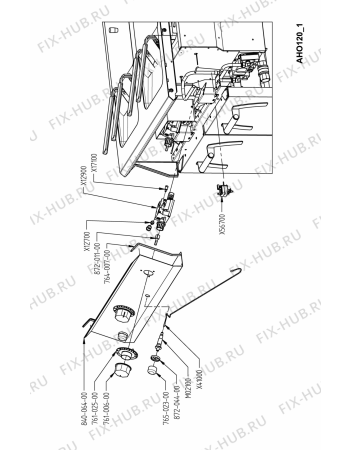 Схема №1 AHO120 с изображением Разбрызгиватель для духового шкафа Whirlpool 482000021390