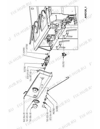 Схема №1 AHO120 с изображением Рассекатель для плиты (духовки) Whirlpool 482000021365
