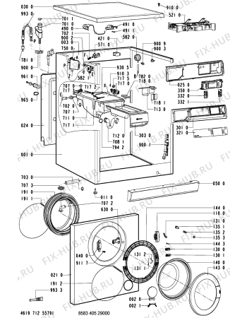 Схема №2 WAK 1600 EX-NL с изображением Гидрошланг для стиралки Whirlpool 481253048359