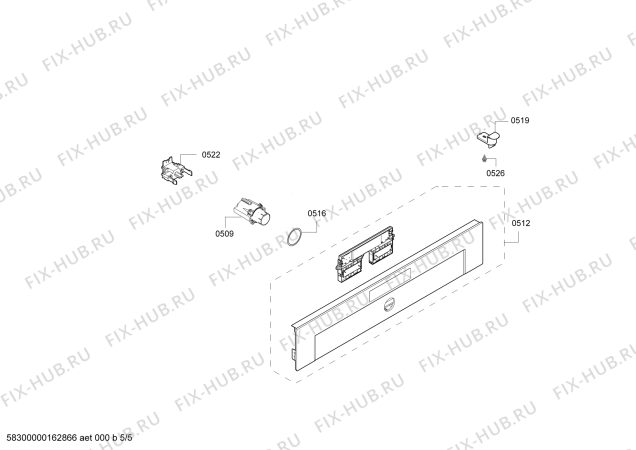 Схема №4 P1HEB75751 с изображением Ручка выбора программ для электропечи Bosch 00615826