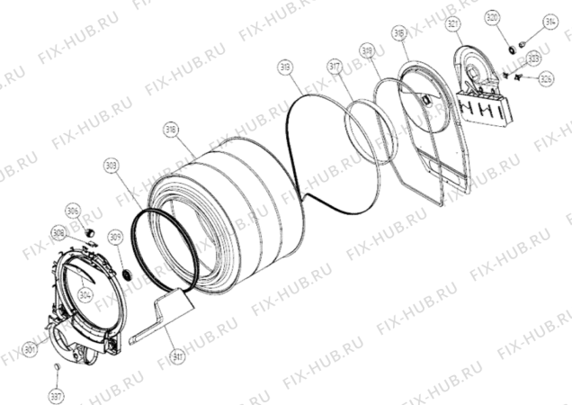 Взрыв-схема посудомоечной машины Whirlpool MDE9651AES (F092078) - Схема узла