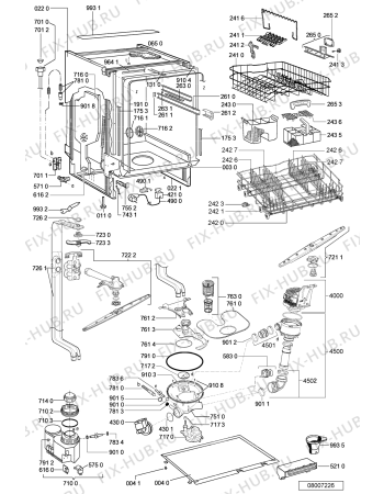 Схема №1 GSI 7990 IN -n.prod. с изображением Ручка регулировки (кнопка) для посудомоечной машины Whirlpool 481241359194