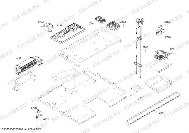 Схема №6 MEMCW271ES с изображением Регулировочная плата для плиты (духовки) Bosch 00682497