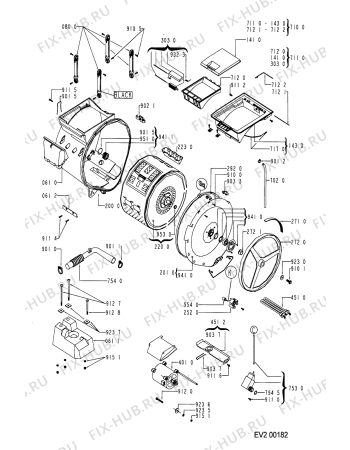 Схема №2 AWF 283 с изображением Клавиша для стиралки Whirlpool 481941029121