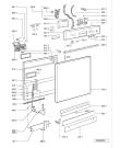 Схема №1 GSF 7550 IN с изображением Панель для электропосудомоечной машины Whirlpool 481245373717