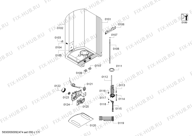 Схема №1 DG30025 Siemens с изображением Кабель для водонагревателя Siemens 00488965