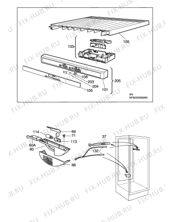 Схема №2 S3685-6KA с изображением Всякое для холодильной камеры Aeg 2251270050