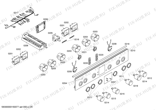 Схема №2 HCE744260B с изображением Стеклокерамика для плиты (духовки) Bosch 00685341