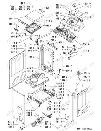 Схема №2 AWT 8308 S с изображением Всякое для стиралки Whirlpool 481221479003