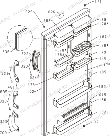 Взрыв-схема холодильника Gorenje R2907BAA (645869, HS2966) - Схема узла 02