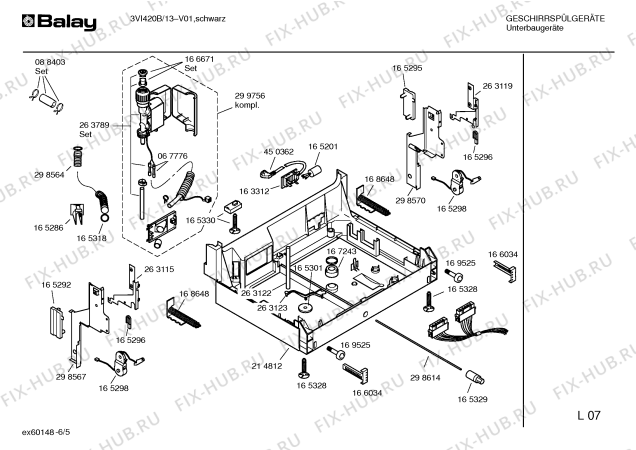 Схема №5 3VI420B с изображением Инструкция по эксплуатации для посудомоечной машины Bosch 00522630