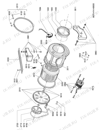 Схема №3 AWZ 410/D PL с изображением Пружинка для стиралки Whirlpool 481249238397