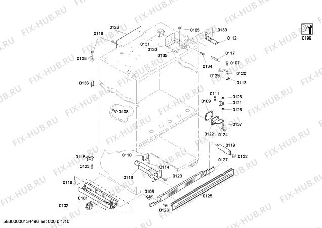 Схема №6 KBURT3655E с изображением Провод для посудомойки Bosch 00486194