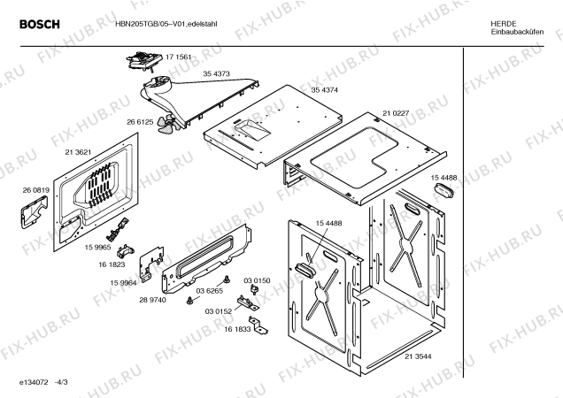 Схема №3 4HM416X с изображением Ручка двери для плиты (духовки) Bosch 00350439