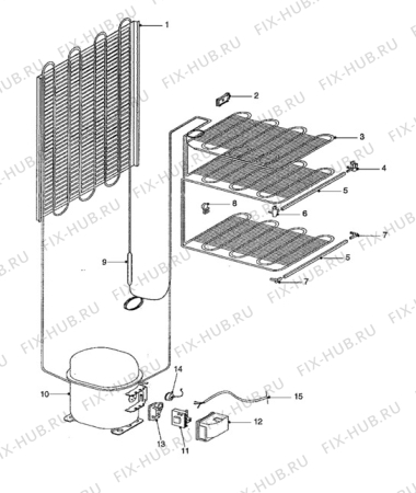 Взрыв-схема холодильника Electrolux ER1044T/CH - Схема узла Cooling system 017