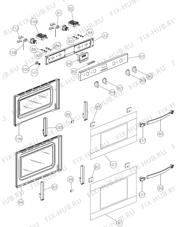 Схема №2 BDU2136AX (408269, E72A) с изображением Петля и завес для плиты (духовки) Gorenje 428988