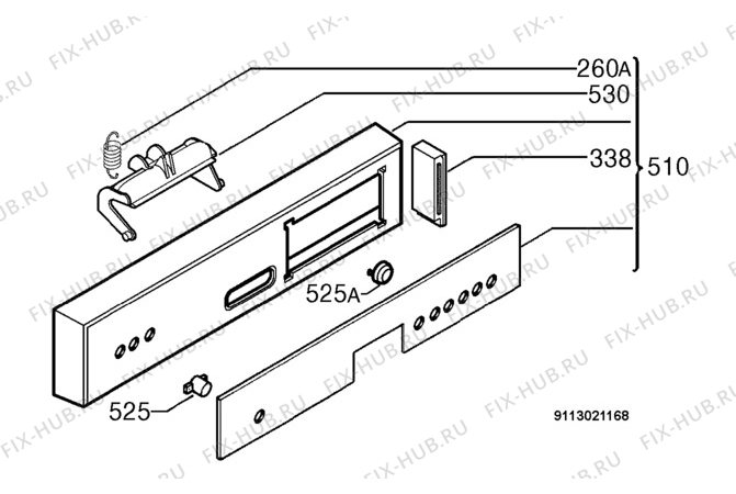 Взрыв-схема посудомоечной машины Arthurmartinelux ASI6299N/1 - Схема узла Command panel 037