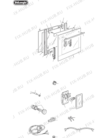 Схема №3 DE62MPB с изображением Субмодуль для плиты (духовки) DELONGHI 032F3012DA