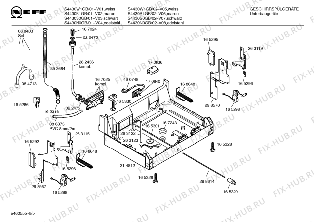 Схема №2 S4430S0GB с изображением Панель управления для посудомойки Bosch 00359432