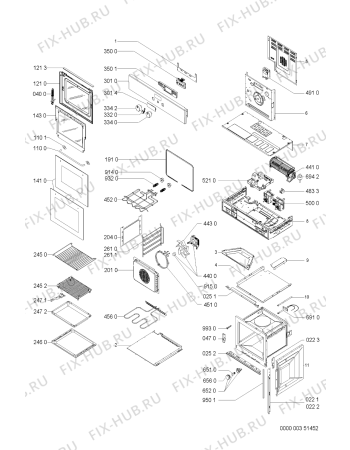 Схема №1 OBI117S (F092182) с изображением Панель для духового шкафа Indesit C00341963