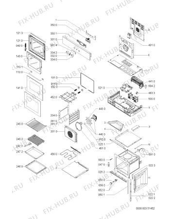 Схема №1 OBI117S (F092182) с изображением Наставление для духового шкафа Indesit C00360435