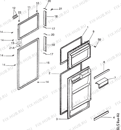 Взрыв-схема холодильника Frigidaire FPD515TS - Схема узла Section 3