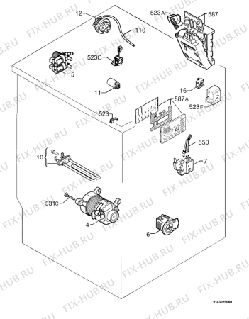 Взрыв-схема стиральной машины Aeg Electrolux L62680 - Схема узла Electrical equipment 268