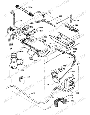 Взрыв-схема стиральной машины Zanussi ZL1256J - Схема узла Water equipment