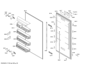 Схема №4 T30IR70FSS с изображением Выдвижной ящик для холодильной камеры Bosch 00449079