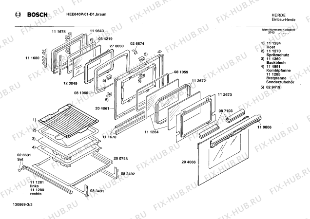 Схема №3 HEE640P с изображением Переключатель для плиты (духовки) Bosch 00030532