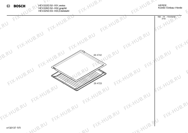 Схема №1 HEV222E с изображением Инструкция по эксплуатации для плиты (духовки) Bosch 00523594
